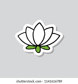 lotus doodle sticker icon