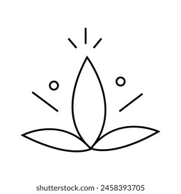 Lotus en estilo garabato. Ilustración vectorial. Aislado sobre fondo blanco