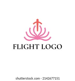 Lotus Flight Logo. airlines can use this logo because it might match the company's vision