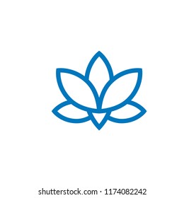 lotus floral flat style icon