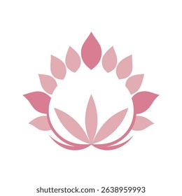 Lotus Floral Frame Spa Yoga Theme