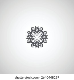 Lotus floral web elements design flat vector design