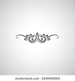 Lotus floral web elements design flat vector design