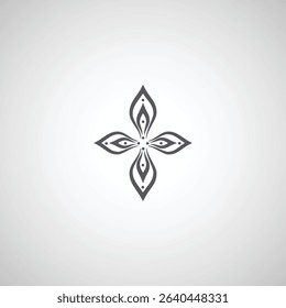 Lotus floral web elements design flat vector design