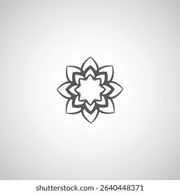 Lotus floral web elements design flat vector design