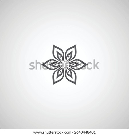 Lotus floral web elements design flat vector design