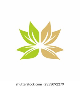Lotus flower abstract beauty logo vector image