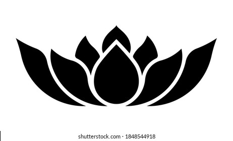 Lotus flower. Abstract flower. Template, element, design.