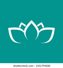 Lotus flower Abstract vector logo element. 
