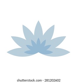Lotus flower abstract vector logo design template. Health & SPA creative idea. Asian culture concept symbol icon.