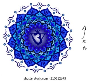 Lotus flower of Ajna chakra