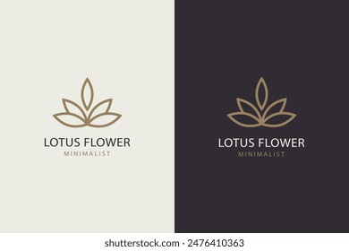  Lotus flower beauty brand logo vector graphic.