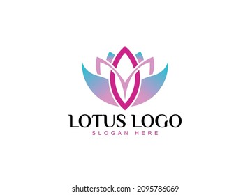 Lotus Flower Beauty Fashion Logo Vector Stock Vector (Royalty Free ...