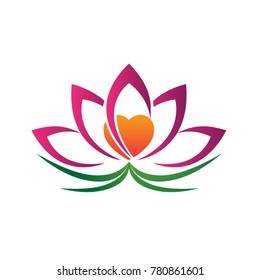 Lotus Flower beauty Fashion logo template