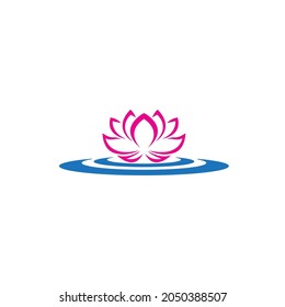 LOTUS FLOWER BEAUTY LOGO ICON VECTOR DESIGN