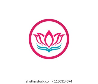 Lotus flower beauty logo and symbol vector
