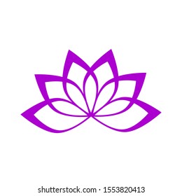 lotus flower beauty vector logo design