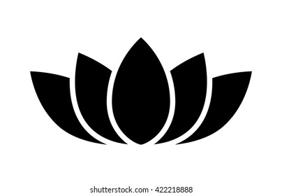 Lotus flower blossom flat vector icon for apps and websites