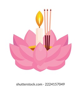 lotus flower with candle decoration