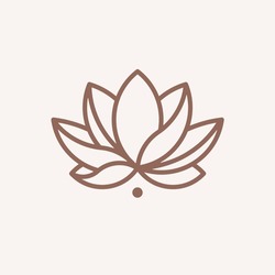 Lotus Flower. Contour Vector Illustration For Packaging, Corporate Identity, Labels, Postcards, Invitations.