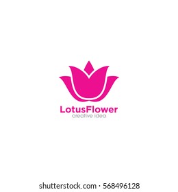 Lotus Flower Creative Concept Logo Design Template