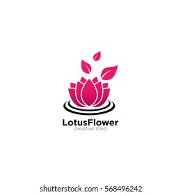 Lotus Flower Creative Concept Logo Design Template