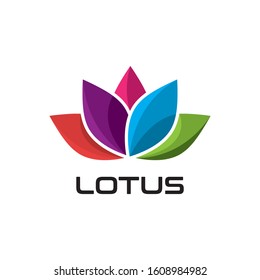 LOTUS flower Creative logo or symbol Template icon design