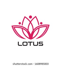 LOTUS flower Creative logo or symbol Template icon design
