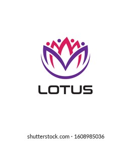 LOTUS flower Creative logo or symbol Template icon design