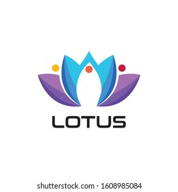 LOTUS flower Creative logo or symbol Template icon design