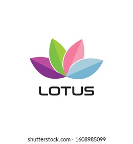 LOTUS flower Creative logo or symbol Template icon design