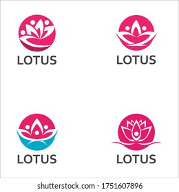 Logo oder Symbolvorlage für LOTUS-Blumen