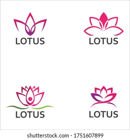 LOTUS Flower Creative Logo Or Symbol Template Icon Design