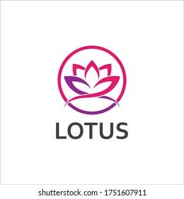 LOTUS Flower Creative Logo Or Symbol Template Icon Design