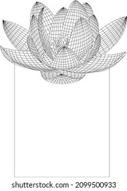 Lotus fllower design in 3d