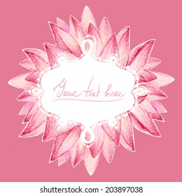 Lotus flower design frame