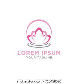 lotus flower design logo template