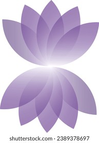 Lotus Flower design in purple gradient