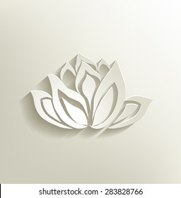 lotus flower - lotus flower design for spa, yoga class, resort -vector illustration