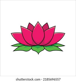 Lotus flower design vector illustration. exotic floral sign and symbol.
