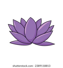 Lotus flower design vector illustration. exotic floral sign and symbol.