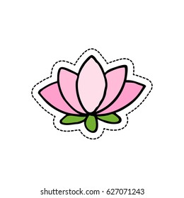 lotus flower doodle icon