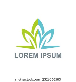 Lotus flower eco logo vector image