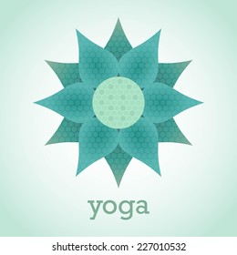 the Lotus flower is the emblem of yoga meditation design