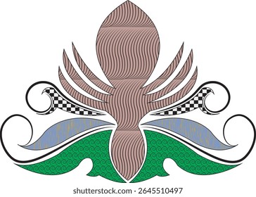Lotus flower ethnic symbol.Tattoo design motif, decoration element. Sign Asian spirituality,nirvana and innocence.Vector illustration.
