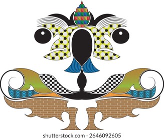 Lotus flower ethnic symbol.Tattoo design motif, decoration element. Sign Asian spirituality,nirvana and innocence.Vector illustration.
