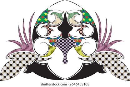 Lotus flor símbolo étnico.tatuagem design motivo, elemento de decoração. Assinar espiritualidade asiática, nirvana e ilustração innocence.Vetor.