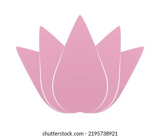 lotus flower flat icon isolated