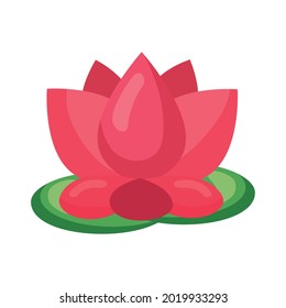 escena de la naturaleza flotante de la flor del loto