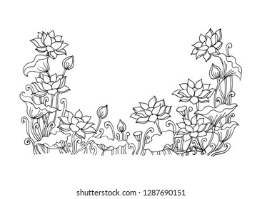 Lotus Flower Floral Illustration